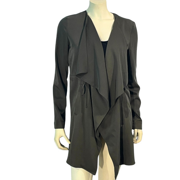 3/$20 Simply Vera Wang Sz XS Open Front Long Cardigan Jacket Waterfall Drape - Picture 1 of 9